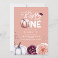 A little pumpkin floral fall 1st birthday