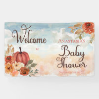 A Little Pumpkin | Floral Girl Baby Shower Welcome