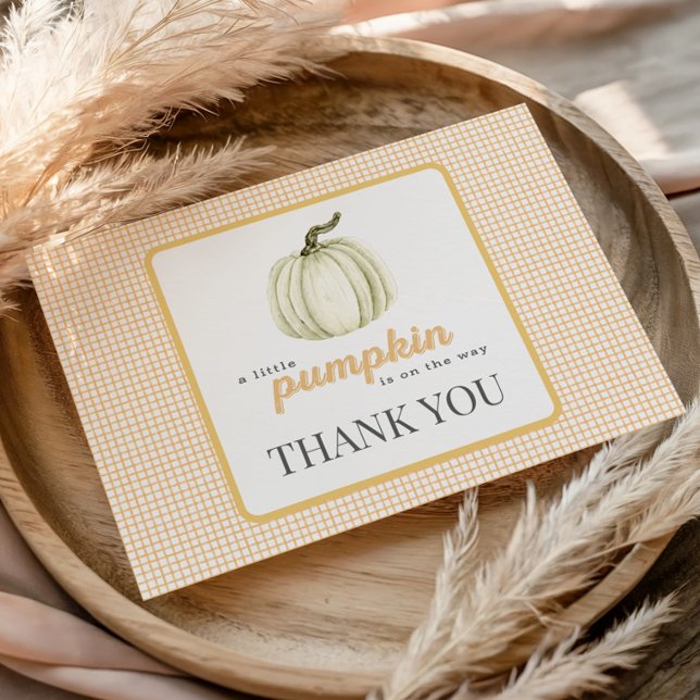 A Little Pumpkin Folded Thank You Card (Creator Uploaded)