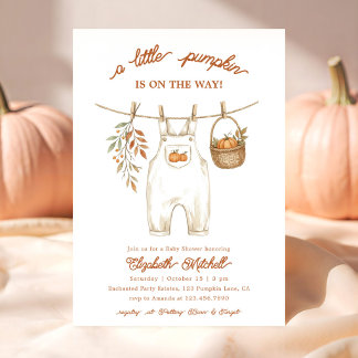 A Little Pumpkin Gender Neutral Baby Shower Invitation