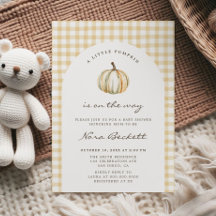 A little Pumpkin Gingham Baby Shower