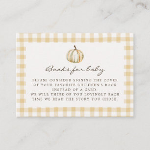A little Pumpkin Gingham Books for baby Enclosure Card