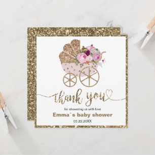 A Little Pumpkin Girl Baby Shower thank you