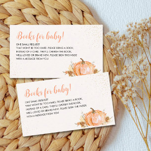 a Little Pumpkin is Coming Baby Shower Enclosure Card
