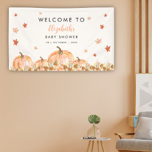 A Little Pumpkin is on her Way, Baby Shower Banner