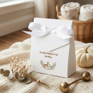 A Little Pumpkin is on the Way" Baby Bib Favour Box