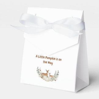 A Little Pumpkin is on the Way" Baby Bib Favour Box