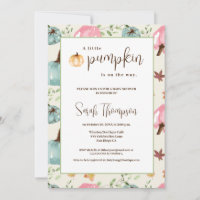 A little pumpkin is on the way baby shower Autumn