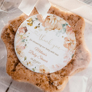 A Little Pumpkin Is On The Way Baby Shower  Classic Round Sticker