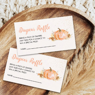 a Little Pumpkin is on the Way, Baby Shower Enclosure Card
