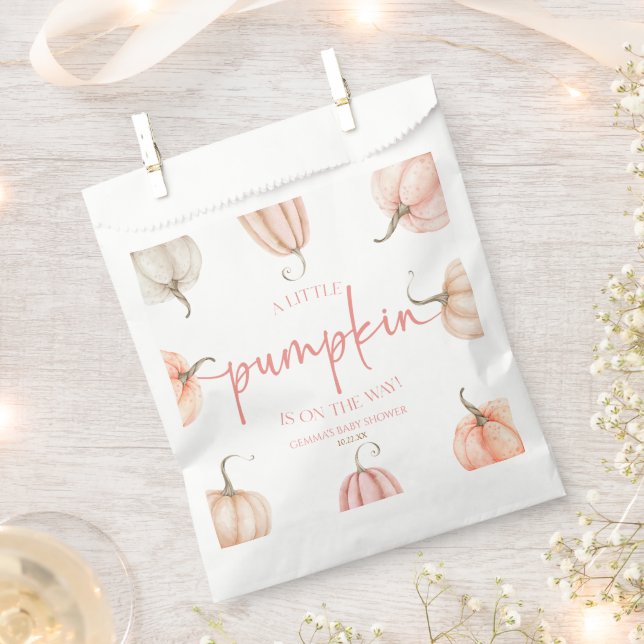 A Little Pumpkin Is On The Way! Baby Shower Favour Bags (Clipped)