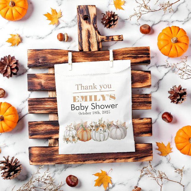 A Little Pumpkin is on the Way - Baby Shower Favour Bags (Creator Uploaded)