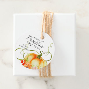 A Little Pumpkin is on the Way Baby Shower  Favour Tags