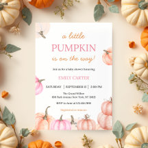 A Little Pumpkin Is on the Way Baby Shower
