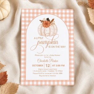A Little Pumpkin Is on the Way Baby Shower Invitation
