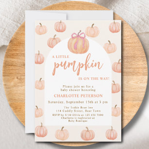 A Little Pumpkin Is On The Way Baby Shower Invitation