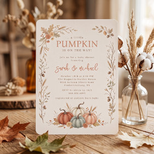 A Little Pumpkin is on the Way Baby Shower Invitation