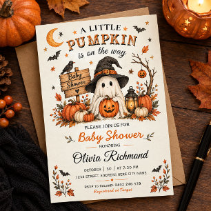 A Little Pumpkin Is on the Way Baby Shower         Invitation