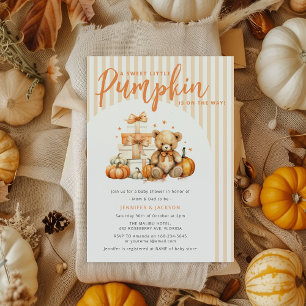 A Little Pumpkin Is On The Way  Baby Shower Invitation