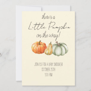 A Little Pumpkin is on the way Baby Shower Invite