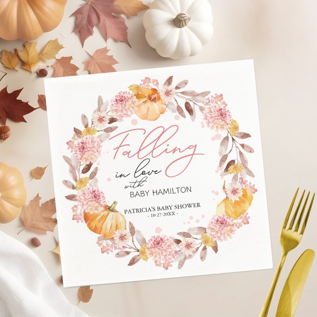 A Little Pumpkin Is On The Way Baby Shower Napkin (Creator Uploaded)