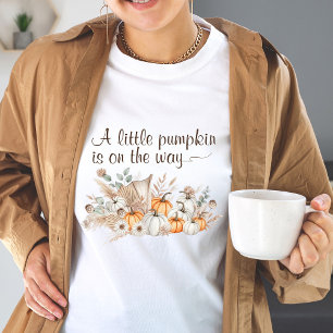 A Little Pumpkin is on the Way Baby Shower Tri-Blend Shirt