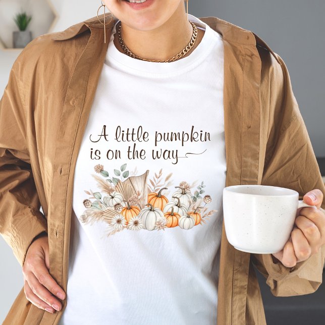 A Little Pumpkin is on the Way Baby Shower Tri-Blend Shirt (A Little Pumpkin Is On The Way Baby Shower T-Shirt)