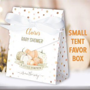 A Little Pumpkin Is On The Way Boy Baby Shower Favour Box