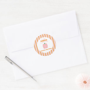 A Little Pumpkin Is On The Way Classic Round Sticker