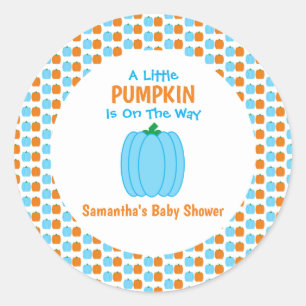 A Little Pumpkin Is On The Way Classic Round Sticker