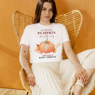  a Little Pumpkin Is on The Way Fall Baby Shower  T-Shirt