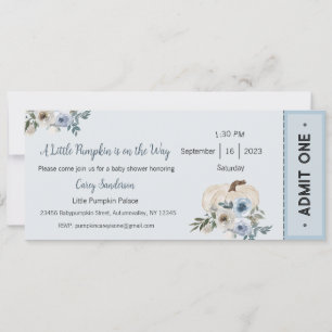 A Little Pumpkin is on the Way Invitation, Baby Invitation