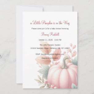 A Little Pumpkin is on the Way Invitation, Baby Invitation