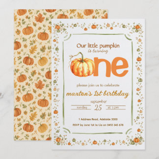 A Little Pumpkin is ONE Invitation