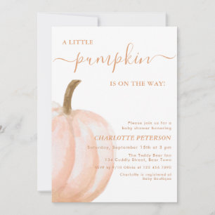 A Little Pumpkin On The Way Baby Shower Invitation