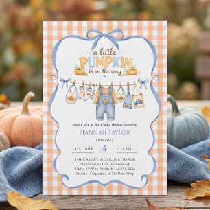 A Little Pumpkin on the Way Fall Baby Shower Invitation
