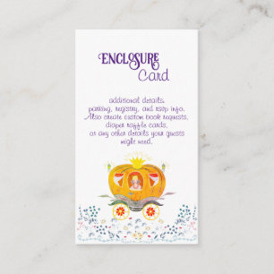 A Little Pumpkin Princess Wildflower Baby Shower Enclosure Card