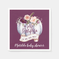 A little pumpkin watercolor fall baby shower party