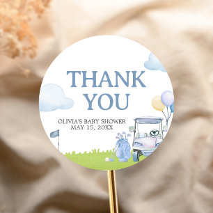A Little Putter Golf Baby Shower Classic Round Sticker