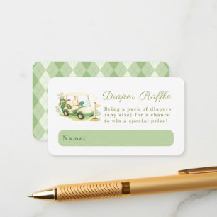 A Little Putter Golf Baby Shower Diaper Raffle Enclosure Card