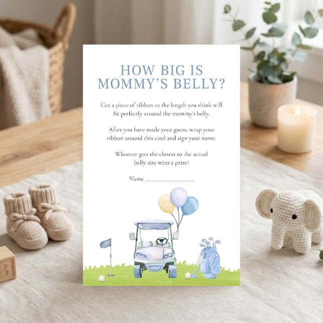 A Little Putter Golf Baby Shower How Big Is Game (Golf Baby Shower How Big Is Mommy's Belly Game)