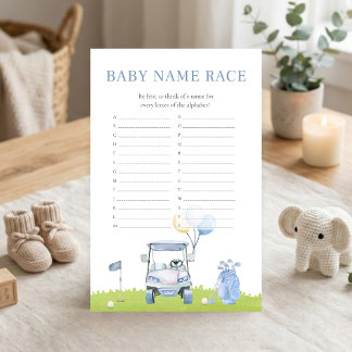 A Little Putter Golf Baby Shower Name Race Game