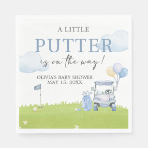 A Little Putter Golf Baby Shower Napkin