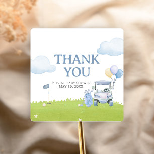 A Little Putter Golf Baby Shower Square Sticker