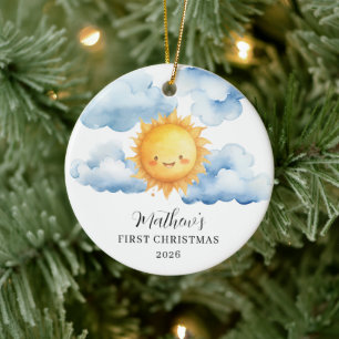 A Little Ray of Sunshine Baby First Christmas Ceramic Tree Decoration