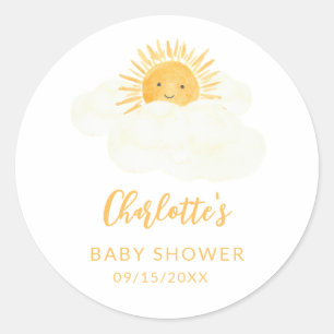 A Little Ray Of Sunshine Baby Shower Classic Round Sticker