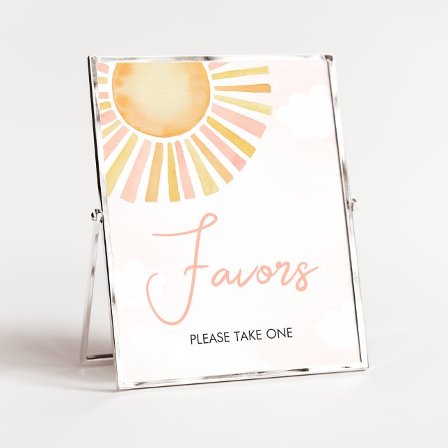 A Little Ray of Sunshine Baby Shower Favours Poster (You Are My Sunshine Baby Shower Favors Sign)