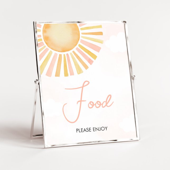 A Little Ray of Sunshine Baby Shower Food Poster (You Are My Sunshine Baby Shower Food Sign)