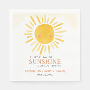A Little Ray of Sunshine Baby Shower Napkin