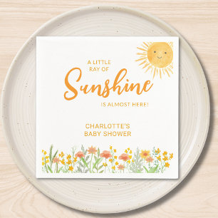 A Little Ray Of Sunshine Baby Shower Napkin